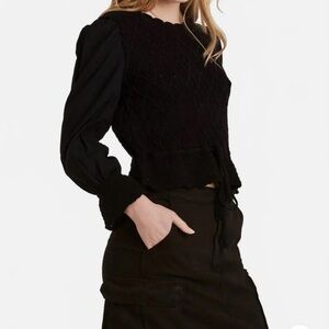 Another Love Black Blouse Sweater NWT